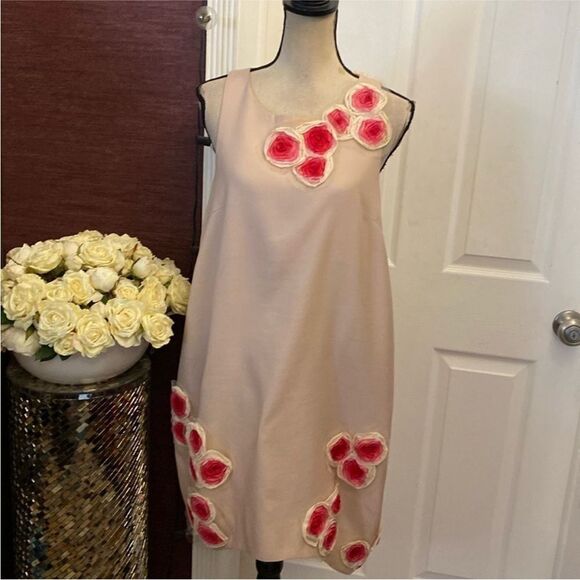Fendi rose appliqué dress, US10 - Picture 1 of 13